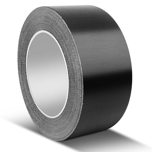 Duct Tape, 2 Inch x 35 Yards, 1 Roll, Waterproof and Heavy Duty, Tear by Hand, for Packing Repairing and Crafts (Black) - color: Black