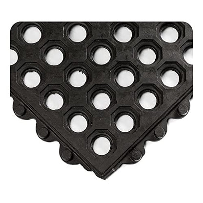 Wearwell 572.EdgingFCFRBK 24/Seven Cutting Fluid Resistant Anti-Fatigue Heavy Duty Edging, Female, 3" x 39" x 5/8" Thickness, Black - color: Black, style: Female Edging