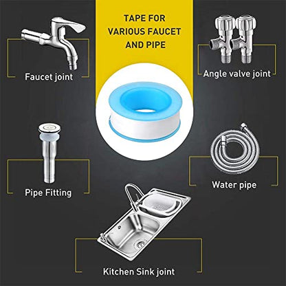 GCQ 10 Pack Teflon Tape, Thread Seal Tapes，PTFE Thread Seal Tape for Plumbers Sealant Tape for Leak Water Pipe Thread 1/2 inch x 500 inch (White) - size: 1/2-500inch(10 pack)