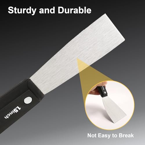 7Pcs Putty Knife Set, Stainless Steel Drywall Tools Spackle Knife and Paint Scraper Tool for Repair, Professional Drywall Knife Set Taping Knife for Spreading Mud, Taping,Repairing Wall Scraper