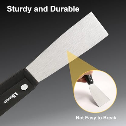 7Pcs Putty Knife Set, Stainless Steel Drywall Tools Spackle Knife and Paint Scraper Tool for Repair, Professional Drywall Knife Set Taping Knife for Spreading Mud, Taping,Repairing Wall Scraper