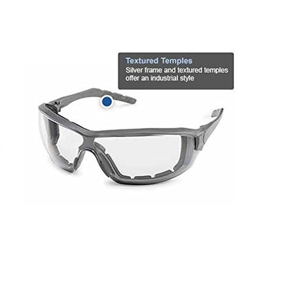 Gateway Safety 22GY80 Silverton Temple Version Safety Glass, Gray Frame - Clear Lens - color: Clear Lens, style: Regular