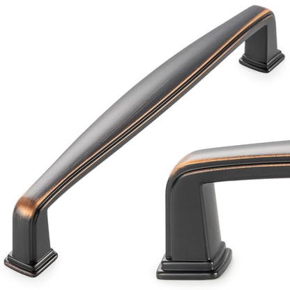 KOOFIZO 10 Pack 5 Inch Oil Rubbed Bronze Kitchen Cabinet Pulls Rubbed Bronze Cabinet Handles Bronze Cabinet Hardware for Kitchen Cabinets 1817 Drawer Dresser Cupboard Bedroom - color: Oil Rubbed Bronze, size: 5" CC - 10Pcs