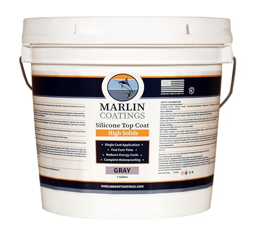 100% Silicone Roof Sealant - Self Leveling - Complete Waterproofing - Easy One Coat Application - Designed for Your RV, Camper, Trailer, Commercial Building… (1 Gallon, Gray) - color: Gray, size: 1 Gallon