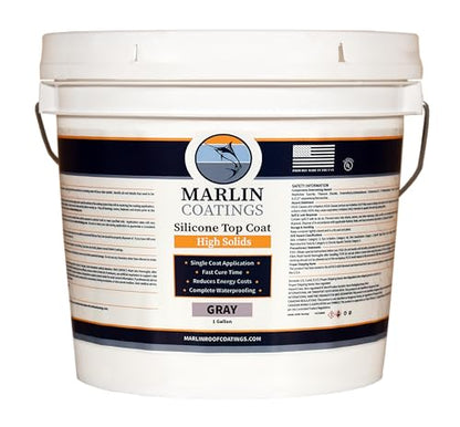 100% Silicone Roof Sealant - Self Leveling - Complete Waterproofing - Easy One Coat Application - Designed for Your RV, Camper, Trailer, Commercial Building… (1 Gallon, Gray) - color: Gray, size: 1 Gallon