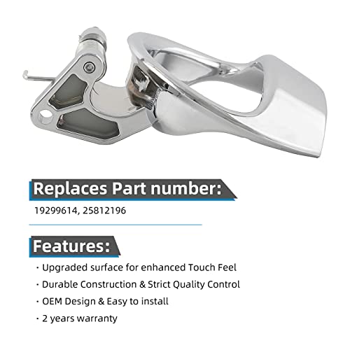 DEAL AUTO ELECTRIC PARTS Chrome Interior Door Handle, Front/Rear Driver Left Side, with Metal Pin & Spring Replacement Kit, Compatible with 2006-2011 Chevy HHR, Replaces 19299614 25812196 - style: Left Front or Rear