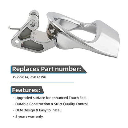 DEAL AUTO ELECTRIC PARTS Chrome Interior Door Handle, Front/Rear Driver Left Side, with Metal Pin & Spring Replacement Kit, Compatible with 2006-2011 Chevy HHR, Replaces 19299614 25812196 - style: Left Front or Rear