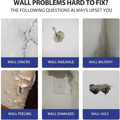 Wall Repair Kit,Best Wall Repair Kit with Scraper,Quick-Dry Drywall Patch Repair Kit,Wall Spackle Paste Mending Agent,Easy to Fill Holes,Crack,Scratch Fix,Pits (1)