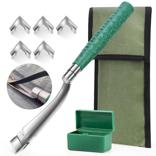 Caulk Remover Tool, Detachable Caulk Removal Tool Big Size with 5 Replacement Stainless Steelhead, Glass Glue Angle Caulking Remover Scraper for Bathroom, Shower,Kitchen, Floor, Window