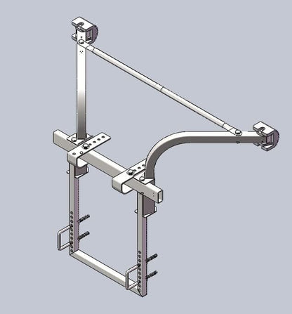 Ladder Stabilizer,Extended Ladder Stabilizer Accessory for Roof Gutter Guard＆Wall,Ladder Stand-Off Heavy Duty Steel Wing Span/Wall Ladder Standoff with Non-Slip Rubber Bottom pad(Silver Gray-Steel) - color: Silver Gray-Steel