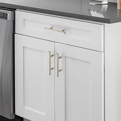 10 Pack Cabinet Handles with 3 Inch (76mm) Hole Center Brushed Nickel Cabinet Pulls Stainless Steel Drawer Pulls, Kitchen Knobs for Dresser Drawer, 5 Inch Overall Length - color: Brushed Nickel T-Shaped, size: 3" Hole Center