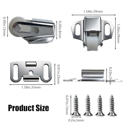 Mailbox Replacement Roller Catch Latch - 2 Packs RV Screen Door Locks Shower, Shutter Door Accessories, Cabinet Doors, Spring Hidden Latches and Catches with Screw for Home Kitchen Pantry and Camper