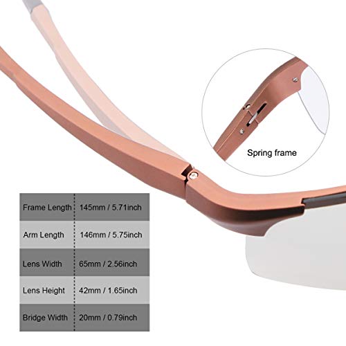 YIMI Men Photochromic Polarized Sports Sunglasses Cycling Fishing Driving Glasses UV Protection Eyeglasses Anti Glare Eyewear - color: 8177 Brown