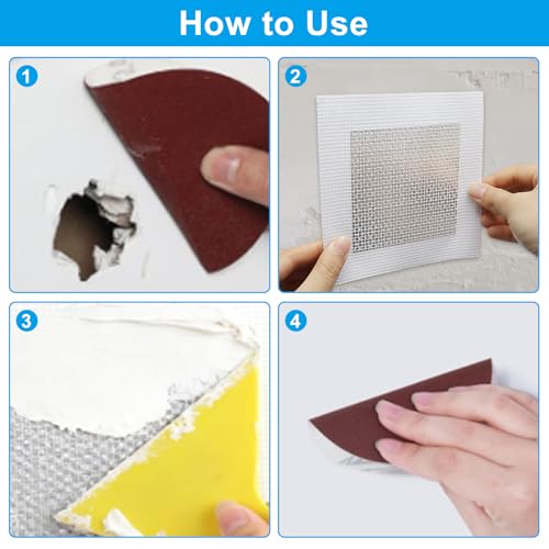 Waziaqoc 8 Pack 4 Inch Drywall Patch, Aluminum Drywall Repair Kit, Heavy Duty Wall Hole Repair Patch, for Home Renovation Projects - size: 4 x 4 Inch