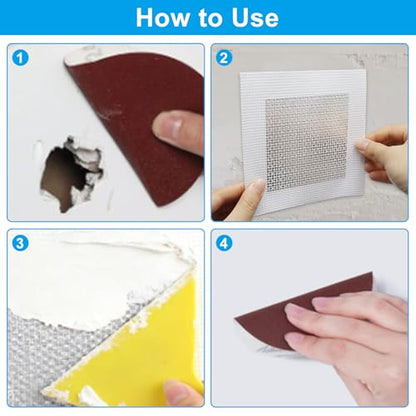 Waziaqoc 8 Pack 4 Inch Drywall Patch, Aluminum Drywall Repair Kit, Heavy Duty Wall Hole Repair Patch, for Home Renovation Projects - size: 4 x 4 Inch