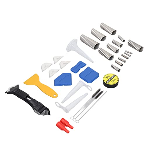 Caulking Finishing Tool Kit Stainless Steel Silicone Sealant Caulk Grout Remover Scraper for Home Kitchen Bathroom Sink Window Sealant