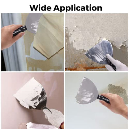 Bates 6 Inch Flexible Drywall Spackle Knife - Paint & Metal Scraper, Wall & Putty Scraper - color: Black, size: 6 Inch
