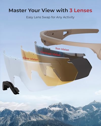 ONNAIS Shooting Glasses with Earplugs - ANSI Z87.1+ Safety Glasses with Detachable NRR 32dB Earplugs, Gifts for Men and Women - color: Khaki