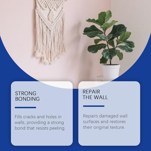 Drywall Patch Repair Kit – 2 Pack Wall Mending Agent with Scrapers, Nozzles, Sandpapers & Mesh Patches Complete Wall Repair Kit for Holes, Cracks & Peeling Paint Non-Toxic, Waterproof & Fast-Drying