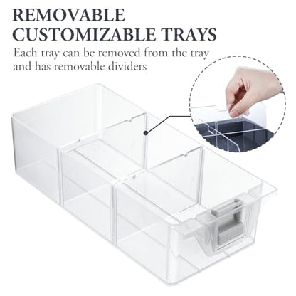 MyGift 11 Inch Classic Gray Tools Hardware and Screw Parts Storage Organizer Case with White Accents, 24 Customizable Compartments, 6 Drawers Removable Dividers - color: Dark Gray