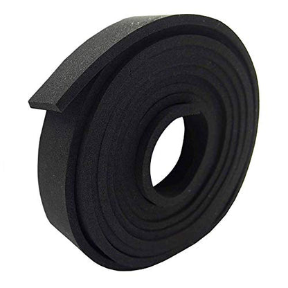 Neoprene Foam Strip Roll by Dualplex, 1" Wide x 10' Long x 1/8" Thick, Non Adhesive Weather Seal High Density Stripping – Weather Strip Roll Insulation Foam Strips - 10 Feet Long - size: 1" Wide x 10' Long x 1/8" Thick