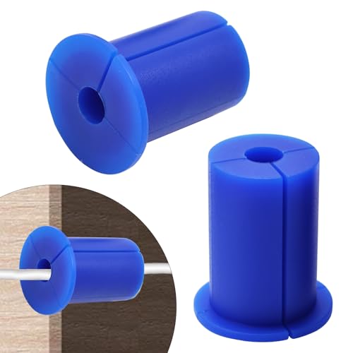 EASYEAH 2pc Starlink Cable Grommet 1" Silicone Waterproof Wall Hole Pass Through Split Cable Bushings for TV Wire Ethernet Cord, Starlink Cable Routing Kit Accessories, 38mm/1.5" Ht, Blue - color: Blue-2, size: 1 in Dia x 1.5 in H