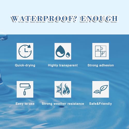 Waterproof Glue,Invisible Agent,Strong Transparent Sealant,for Bathroom, Kitchen, Garden, Roofs, Walls (0.3, Kilograms)