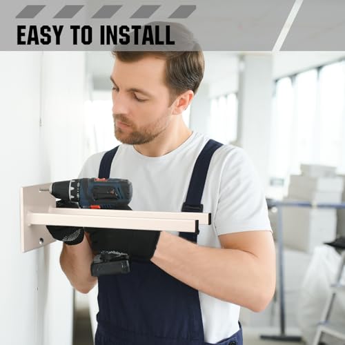 Zonon 2 Pcs Extra Wide Wall Mounted Tool Rack for Trimmers Blowers and Stepladders Heavy Duty Powder Coated Steel Storage Organizer for Garage Shed Workshop Tool Holder