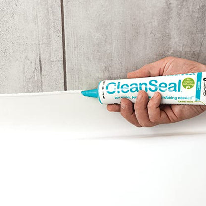 Clean Seal Active Enzyme Caulk, Kitchen & Bath, White, 6oz. (Pack 1)