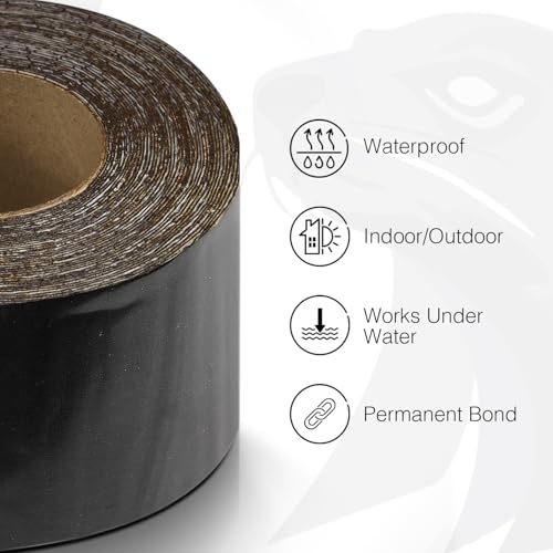 Black RV Roof Sealant Tape, 6" x 10' Waterproof Repair Seal Tape – Extra Thick, UV-Resistant, Weatherproof Patch for Permanent Leak Sealing on RVs, Trailers, and Mobile Homes