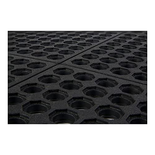 Wearwell 572.EdgingFCFRYL 24/Seven Cutting Fluid Resistant Anti-Fatigue Heavy Duty Edging, Female, 3" x 39" x 5/8" Thickness, Yellow - color: Yellow, style: Female Edging