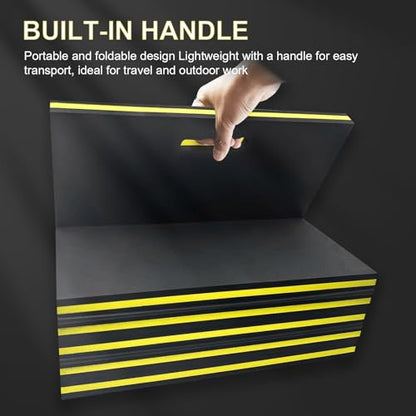 51.2×17.7inch Mechanic Mat, Foldable EVA Garage Kneeling Pad for Working Under Car , Magnetic Creeper Tool Mat with Handle, Waterproof Floor Mat for Garage, Mechanic Shop, Work Bench, Gym, Camping
