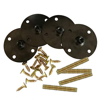 Furniture Legs Attachment Plates with Hanger Bolts Screws Adapters for Furniture Sofas Couches Seats