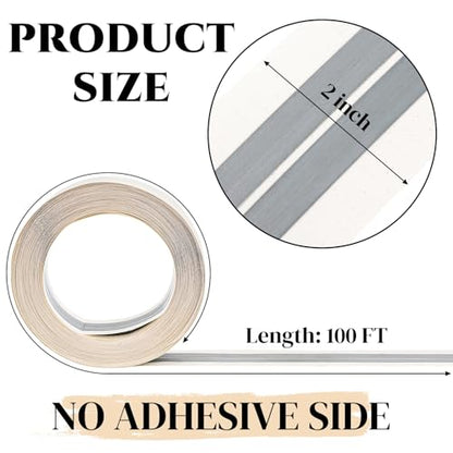 Peohud Drywall Corner Tape, 100 Feet by 2 Inch Reinforced Drywall Corner Bead, Inside Outside Corner Tape with Metal for Wall Crack Repair, No Adhesive Side