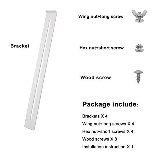 FRMSAET Drawer Repair Kit - Used to Reinforce and Repair Wooden/MDF/Chipboard Drawers Cabinet Reinforcement Heavy Duty Steel Hardware Furniture Accessories - Includes Screws (2 Pack) - size: 2 Pack