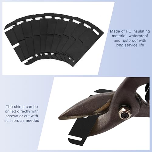 10 Pack Door Hinge Shims, 4 Inch Lenth 0.040 Inch Thickness Hardware for Door Hinge Repair Kit (3hole)