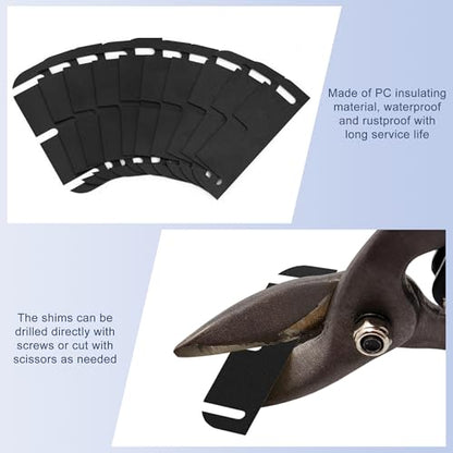 10 Pack Door Hinge Shims, 4 Inch Lenth 0.040 Inch Thickness Hardware for Door Hinge Repair Kit (3hole)