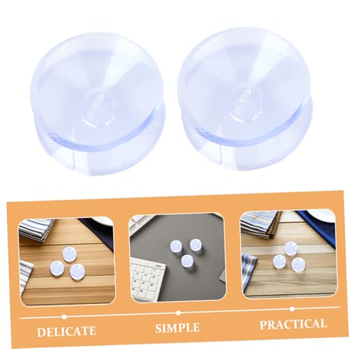 STOBOK 16pcs Table Top Bumper: Anti Slide and Scratch 35 Mm Transparent Non-Adhesive Rubber Pads for Table Top Spacer to Avoid The Movement of Glass - size: 3.50X3.50X1.00CM
