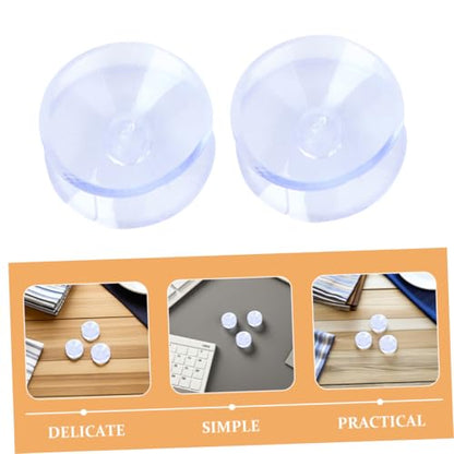 STOBOK 16pcs Table Top Bumper: Anti Slide and Scratch 35 Mm Transparent Non-Adhesive Rubber Pads for Table Top Spacer to Avoid The Movement of Glass - size: 3.50X3.50X1.00CM