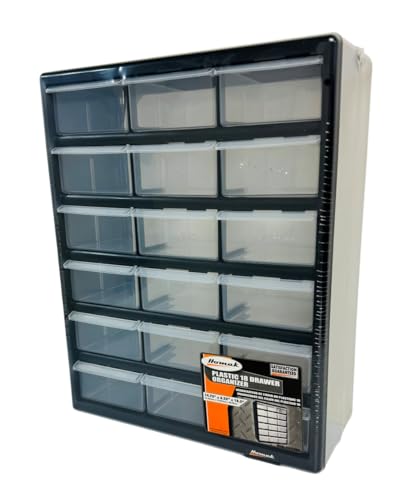 Homak 24-Drawer Parts Organizer, Black, HA01024152 - size: 18-Drawer