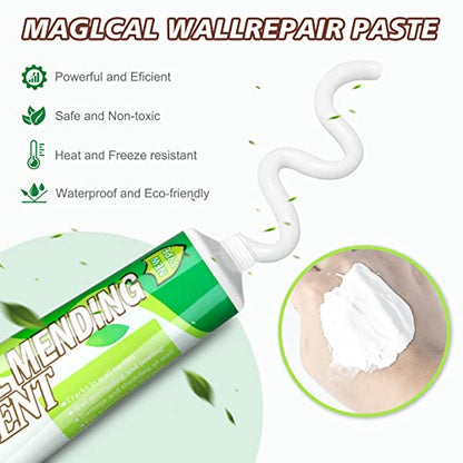 Drywall Repair Kit, 2 Pcs Spackle Wall Repair Patch Kit, Wall Mending Agent Quick and Wall Surface Hole Fill Quick and Easy Solution (2 Pack) - color: 2 Pack