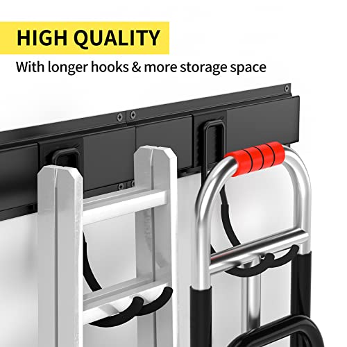 Garage Tool Organizer Wall Mount 13 PCS, Yard Garden Tool Organizer, Adjustable Tool Storage Rack with 8 Heavy Duty Hooks, Max Load 500lbs Garage Organization - size: 48.1inch