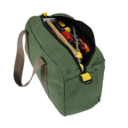 Tool Bag, Canvas Portable Tool Storage Bag Wrench Screwdriver Organizer Pouch Toolkit 16inch - size: 16inch