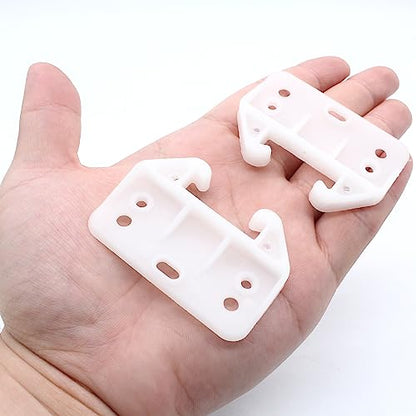 Litoexpe 20pcs Plastic Drawer Guides, Rear Drawer Track Guide Replacement, Center Mount Dresser Drawer Guide Brackets for Dressers, Hutches, Bedside Table and Drawer Systems (Without Screws) - size: 60×41×28mm - 20 Pcs