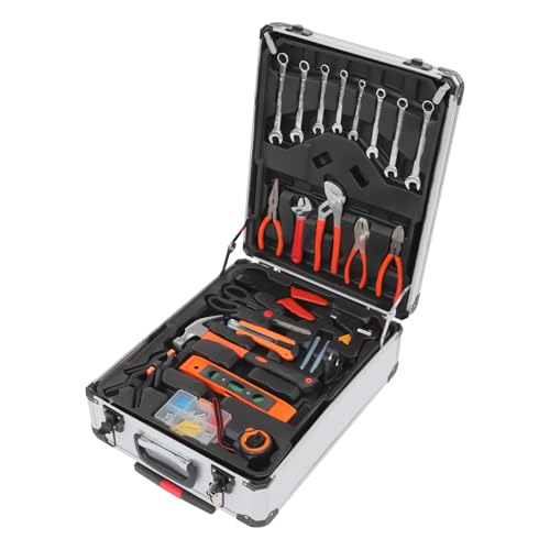 Trolley Case Tool Box Set 187 Pcs Household Hand Tool Kit Mixed Hand Tool Kit Repairing Tool Set for Auto Maintenance Home General Repairing