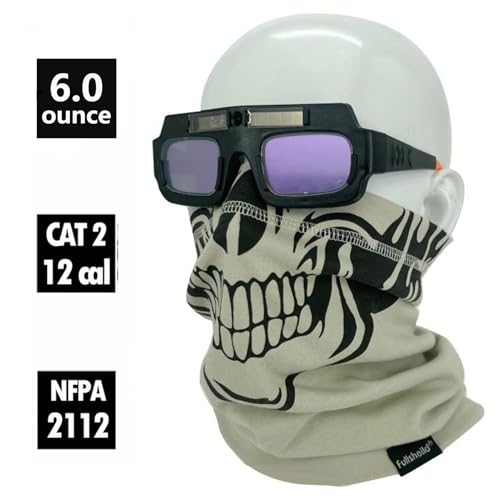 Fullsheild FR Flame Resistant Face Mask Full Cover Neck Gaiter Snood for Welding Hunting Army Military Working - color: Skull