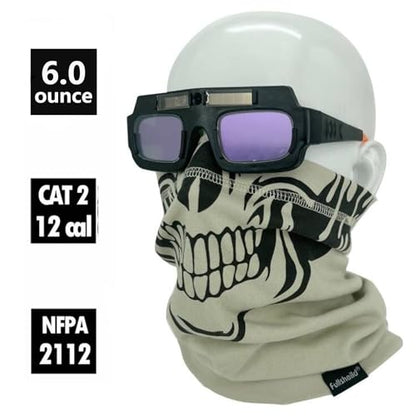 Fullsheild FR Flame Resistant Face Mask Full Cover Neck Gaiter Snood for Welding Hunting Army Military Working - color: Skull