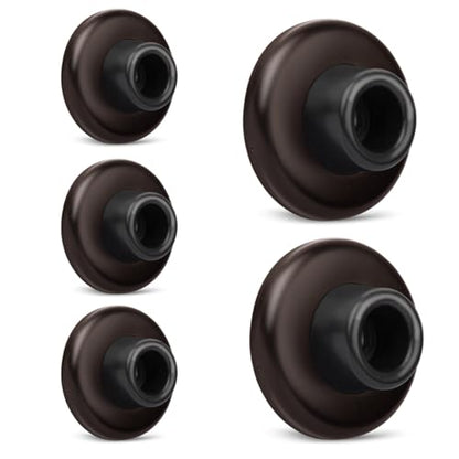 5 Pack Concave Wall Door Bumper Stop Oil Rubbed Bronze – 2-1/2” Outside Diameter Stainless Steel Cover with Bigger 1-1/4” Oil Rubbed Bronze Rubber Bumper – Easy to Install with Screw - color: Concave-Oil Rubbed Bronze, size: 5 Pack