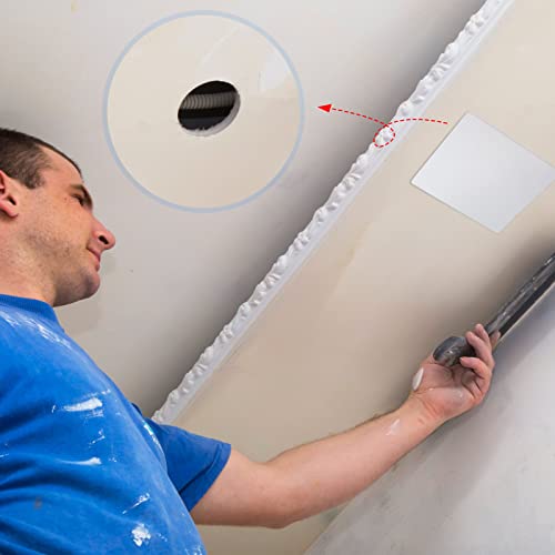 Sosation 6 Pcs Square Plastic Flat Blank Plate Wall Hole Cover Ceiling Cover Plate with 48 Pcs Double Faced Adhesive Tape for Ceilings or Wall(12 Inch) - size: 12 Inch