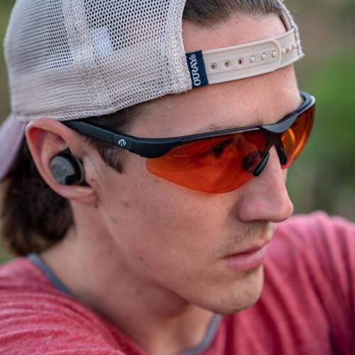 Walker's Elite Sport Shooting Glasses - Impact-Resistant Anti-Fog Non-Slip Adjustable UV Protection Hunting Sports Glasses - color: Vermillion